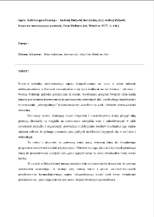 bez tytułu, [w:] Andrzej Różycki, broszura towarzysząca wystawie