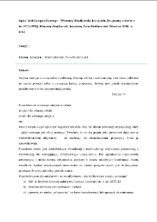 bez tytułu [fragmenty tekstów z lat 1973-1978], Wincenty Dunikowski, broszura