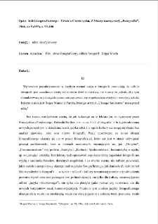 Z lektury teoretycznej