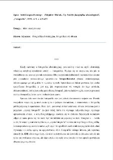 Czy istnieje fotografika abstrakcyjna?