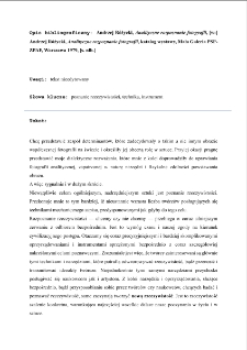 Analityczne rozpoznanie fotografii