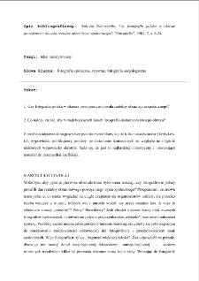 Ankieta Zwierciadło, Czy fotografia polska w okresie powojennym dawała rzetelny obraz życia społecznego?,