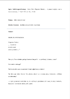 Zbigniew Dłubak ,,... to pomost między nami a rzeczywistością...",