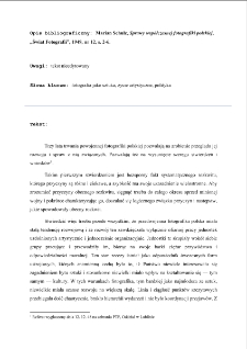 Sprawy współczesnej fotografiki polskiej