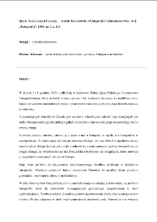O fotografice i fotoamatorstwie