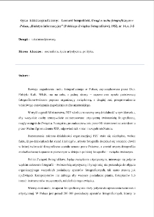 Uwagi o ruchu fotograficznym w Polsce,