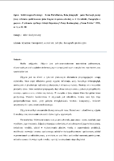 Rola fotografii – jako ilustracji gazety [tezy referatu opublikowane jako fragment sprawozdania]